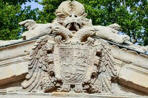 the coat of arms of the city of barcelona photo