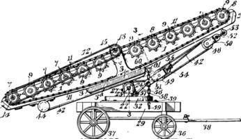 Conveyer Belt vintage illustration. vector