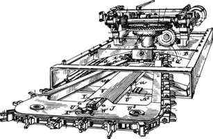 Mining Machine vintage illustration. vector