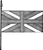 Blazon of Union Flag, vintage illustration vector