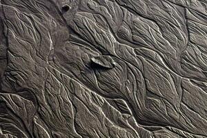 wavy line sand patterns photo