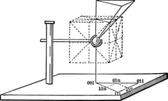 isométrica holoédrico espejo, Clásico ilustración. vector