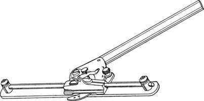 Section Liner series of equidistant parallel lines vintage engraving. vector