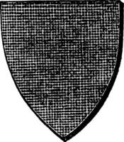Sable Shield is shown by the crossing lines vintage engraving. vector