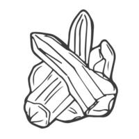 Doodle crystal sketch icon in vector