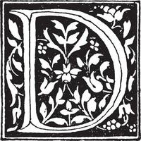 D, Renaissance, vintage illustration vector