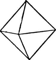 octaédrico cristal, Clásico ilustración. vector