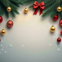 AI generated Christmas Holidays or New Year Banner Background photo