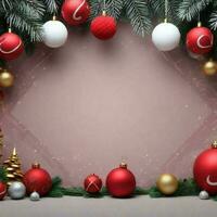 AI generated Christmas or New Year Banner Background photo