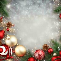 AI generated Christmas or New Year Banner Background photo