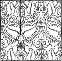 Carpet Pattern is a German Renaissance design, vintage engraving. vector