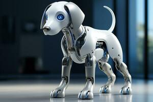 AI generated Portrait of a Mechanic robot dog photo