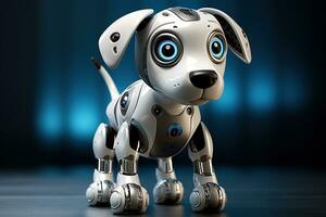 AI generated Portrait of a Mechanic robot dog photo