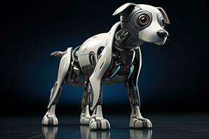AI generated Portrait of a Mechanic robot dog photo