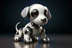 AI generated Portrait of a Mechanic robot dog photo