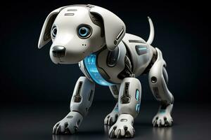 AI generated Portrait of a Mechanic robot dog photo