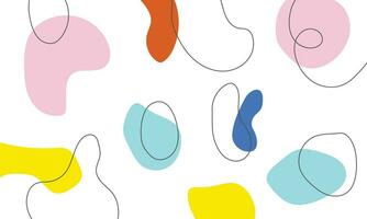 Minimalist abstract background with organic shapes vector