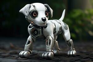 AI generated Portrait of a Mechanic robot dog photo