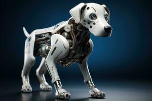 AI generated Portrait of a Mechanic robot dog photo