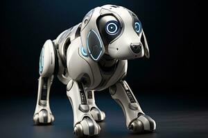 AI generated Portrait of a Mechanic robot dog photo