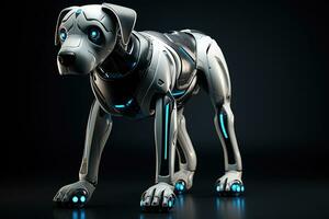 AI generated Portrait of a Mechanic robot dog photo
