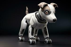 AI generated Portrait of a Mechanic robot dog photo