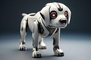 AI generated Portrait of a Mechanic robot dog photo
