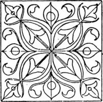 Renacimiento cuadrado panel viene desde un túnica en el S t. croce Iglesia en florencia, Clásico grabado. vector