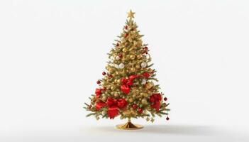 AI generated a christmas tree is shown on a white background photo