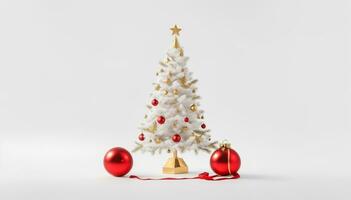 AI generated a christmas tree is shown on a white background photo