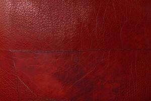 AI generated a red leather texture, red background photo