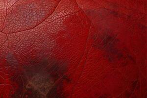 AI generated a red leather texture, red background photo
