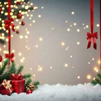 AI generated Christmas or New Year Banner Background photo