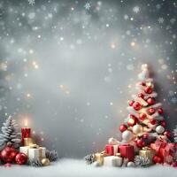 AI generated Christmas or New Year Banner Background photo