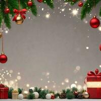 AI generated Christmas or New Year Banner Background photo