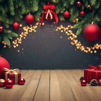 AI generated Christmas or New Year Banner Background photo