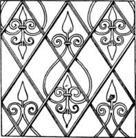 German Renaissance Pattern  is a net design filled, vintage engraving. vector