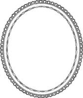 Oval Frame is a simple design, vintage engraving. vector