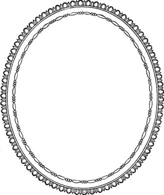 Oval Frame is a simple design, vintage engraving.