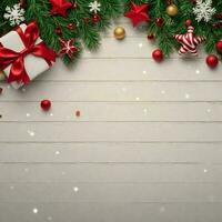 AI generated Christmas or New Year Banner Background photo