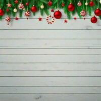 AI generated Christmas or New Year Banner Background photo