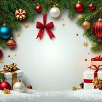 AI generated Christmas or New Year Banner Background photo