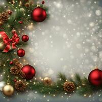 AI generated Christmas or New Year Banner Background photo