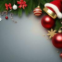 AI generated Christmas or New Year Banner Background photo