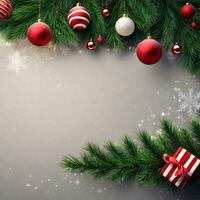 AI generated Christmas or New Year Banner Background photo