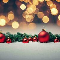 AI generated Christmas or New Year Banner Background photo