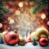 AI generated Christmas Holidays Banner Background photo