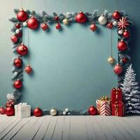 AI generated Christmas Holidays Banner Background photo