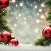 AI generated Christmas Holidays Banner Background photo