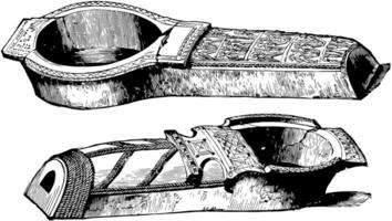 Glazed Coffins, from Warka vintage illustration. vector
